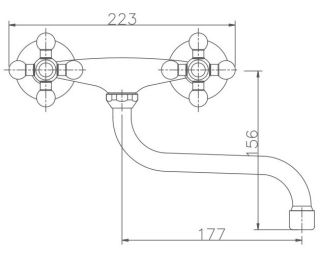Смеситель для кухни Haiba HB4319 хром